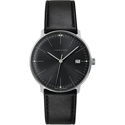 Abbildung von Junghans 41/4465.02 max bill Herren Armbanduhr Schwarz mit Saphirglas