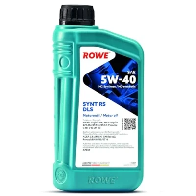 Abbildung von 1 Liter ROWE HIGHTEC SYNT RS DLS SAE 5W 40 Motoröl Made in Germany