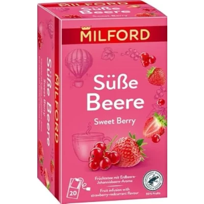 Abbildung von MILFORD Süße Beere Früchtetee mit Erdbeere Johannisbeere Aroma 20 Teebeutel