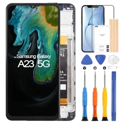 Abbildung von ARSSLY LCD Display für Samsung Galaxy A23 5G SM A236B A236E A236U Digitizer Touchscreen Assembly mit Werkzeugen (Schwarz Rahmen)