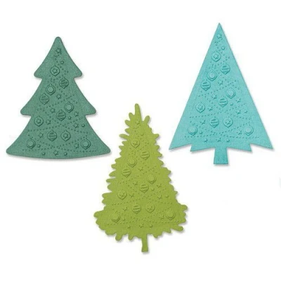 Abbildung von Sizzix Switchlits Embossing Folder Festive Trees 665967 Kath Breen (08 22)