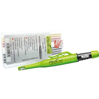 Abbildung von Pica 4099101 94102 Dry Longlife Automatic Pen inkl. 8 Ersatzminen Basis Set