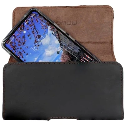 Abbildung von honju Horizon Echtleder Gürtel Tasche für Samsung Galaxy S24 Ultra / Plus S23 FE A35 A55 [Echtes Rindsleder, Handytasche mit Gürtelschlaufe, Magnetverschluss]