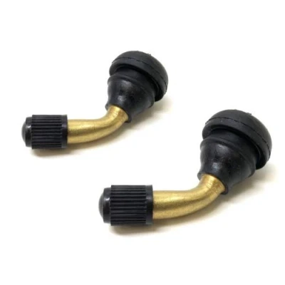 Abbildung von 2X 90 Winkelventil für schlauchlose Reifen Passend Roller, Mofa, Moped &amp; Scooter, inkl. Ventilkappe 11,5mm Ventilloch