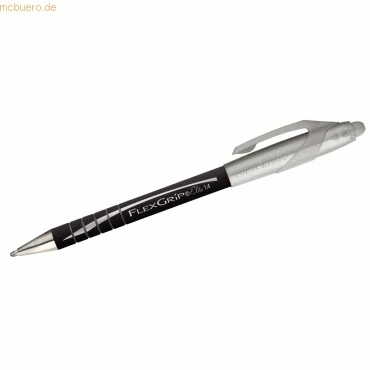 Abbildung von Paper Mate Flexgrip Elite Druckkugelschreiber mittlere Spitze (1,4 mm) schwarz 12er Box