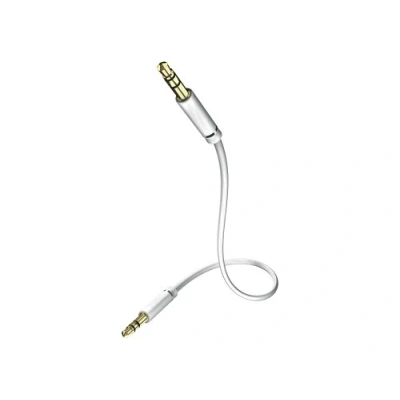 Abbildung von inakustik 0031010075 Star 3,5mm Klinkenkabel Für den Anschluss vom Smartphones, Tablets oder PC an HiFi Verstärker 0,75m in Weiß Separater Folienschirm gegen äußere Störeinflüsse