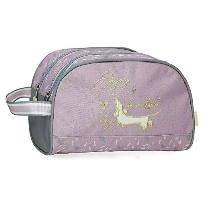 Abbildung von Enso Beautiful Day Kulturbeutel Zwei Fächer Anpassbar Lila 26x16x11 cm Polyester