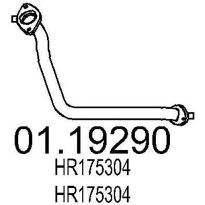 Abbildung von MTS 01.19290 Abgasrohr 660 vorne für Mittelschalldämpfer MITSUBISHI: PAJERO 2, 1, 1 Canvas Top