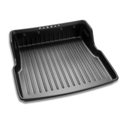 Abbildung von Volkswagen 3J0061162 Gepäckraumwanne Kofferraumwanne Schutzwanne, starr, mit Passat Schriftzug *** nur für Ladeboden PR Code 3GA/3GM/3GN (obere Position)