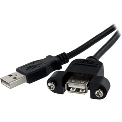 Abbildung von StarTech.com 90cm USB A Blendenmontage Kabel Bu/St Verlängerungskabel Einbaubuchsen Verlängerung