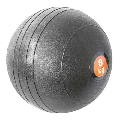 Abbildung von Slam Ball 8kg schwarz Medizinball Krafttraining Bootcamp Gewichte