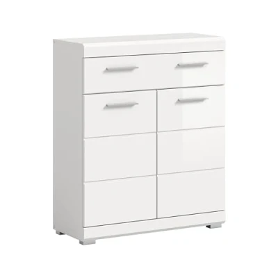 Abbildung von furnling Unterschrank Scott 1 Schublade, 2 Türen, Badkommode, Badschrank, Badmöbel, 74 cm breit