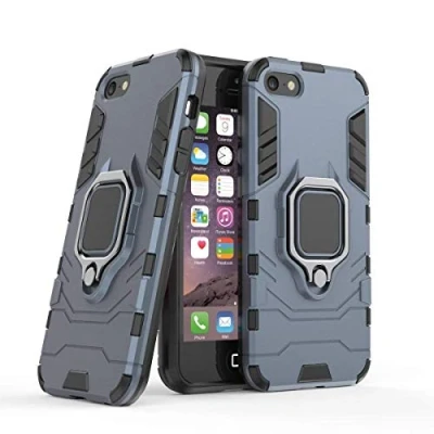 Abbildung von Kompatibel mit iPhone 5 5S SE Hülle, Ring Ständer Magnetischer Handyhalter Auto Caseme Schutzhülle Case für Apple 5, 5S, (Navy Blau)