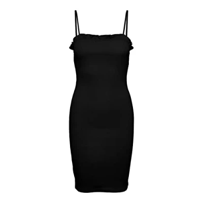 Abbildung von Pieces Women&#039;s PCLUNA Strap Dress SA BC Kleid, Black, XS