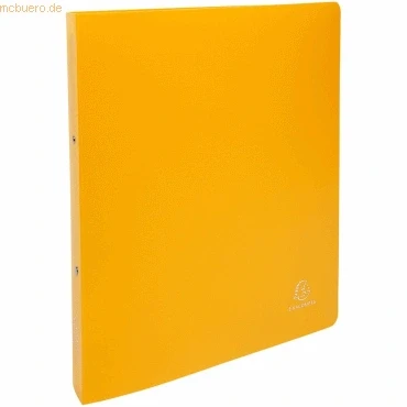 Abbildung von Exacompta 54696E Ringbuch OPAK aus mittelfestem Kunststoff für DIN A4+, 2 O Ring Mechanik 30 mm, Rücken 40 Außenmaße 32 x 26,8 cm gelb