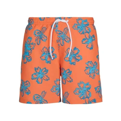 Abbildung von Urban Classics Floral SWIM Shorts Badeshorts, Herren, Größe: Small, Orange