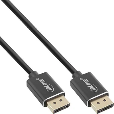 Abbildung von InLine® DisplayPort 1.4 Kabel Slim, 8K4K, schwarz, vergoldete Kontakte, 3m