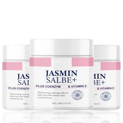 Abbildung von Jasminsalbe Plus,100ml Jasmin Salbe Augen,Jasminsalbe Augenringe Schlupflider,Augencreme gegen Augenringe,Jasminsalbe mit Collagen &amp; Aloe Vera Schlupflider,Augenringe Entfernen (3)
