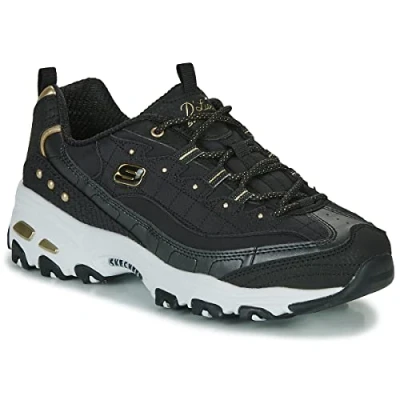 Abbildung von Skechers Sneaker &quot;DLITES&quot;, mit schönen Metallic Details, Freizeitschuh, Halbschuh, Schnürschuh