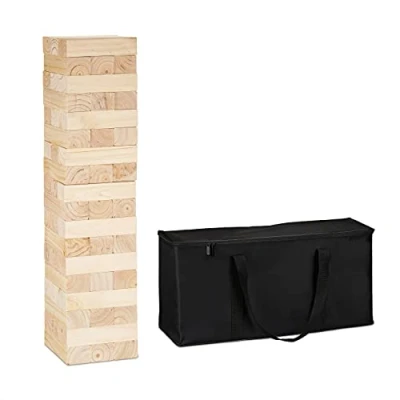 Abbildung von relaxdays Stapelspielzeug XXL Wackelturm Holz