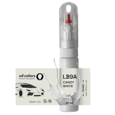 Abbildung von SD COLORS Candy White LB9A Ausbesserungslack, 20 ML, praktischer Pinsel zur Reparatur von Kratzern