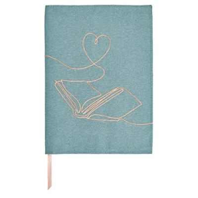 Abbildung von moses. libri_x Buchumschlag mit Lesebändchen, Buchhülle aus Baumwolle, Umschlag für die Lektüre, Leseliebe One Line Art Größe L
