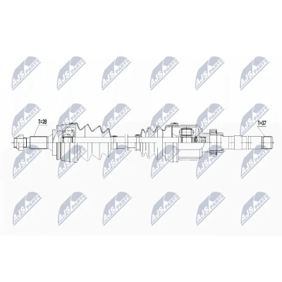 Abbildung von NTY NPW CT 073 Antriebswelle Vorderachse rechts 953 86 CITROËN: C4 Picasso 2, Grand 2