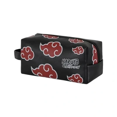 Abbildung von Naruto Clouds Brick Plus Reise Kosmetiktasche, Schwarz, 25 x 12 cm