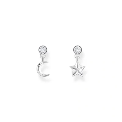 Abbildung von THOMAS SABO Paar Ohrstecker Mond &amp; Stern, H2293 051 14, 414 mit Zirkonia (synth)