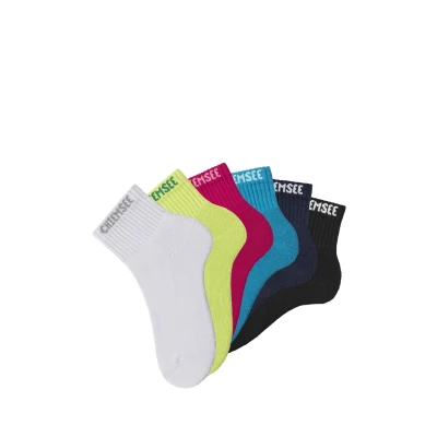 Abbildung von Chiemsee 6 PACK Socken, Größe: 35, Pink schwarz limone weiß türkis navy