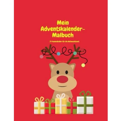 Abbildung von Adventskalender Malbuch für Kinder, Weihnachtszeit, Adventszeit, Weihnachtsmalbuch