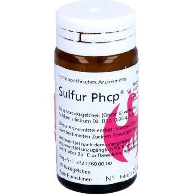 Abbildung von Sulfur PHCP Globuli 20 g