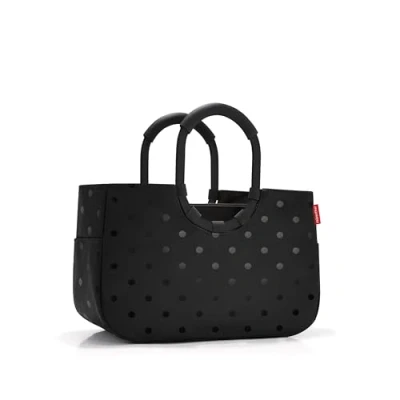 Abbildung von reisenthel loopshopper M frame glossy dots black Stabile Tasche mit praktischen Fächern aus recycelten PET Flaschen Eleganz beim Einkaufen, viel Funktion inklusive!