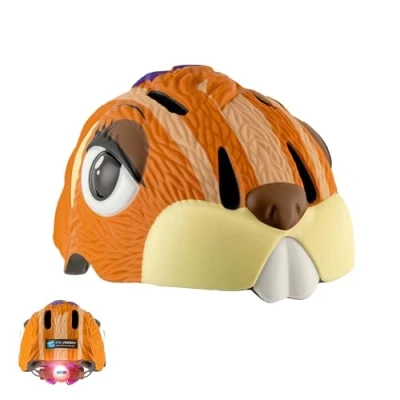 Abbildung von Crazy Safety Kinder Fahrradhelm 2 7 Jahren für Fahrrad, Skateboard, Radsport, Laufrad, Tretroller, Inlineskates Leicht Verstellbarer 3D Tierhelm 49 55 cm (Eichhörnchen Braun)