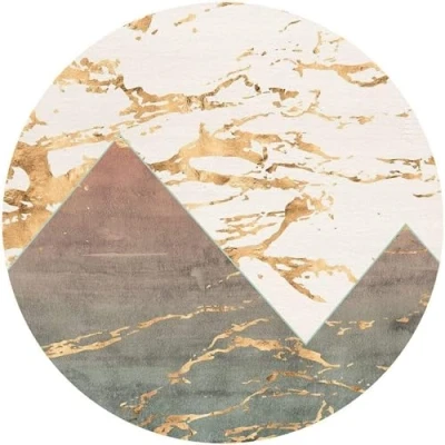 Abbildung von Komar Vliestapete &quot;Precious Peaks&quot;, 125x125 cm (Breite x Höhe), rund und selbstklebend