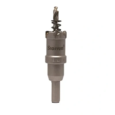 Abbildung von Starrett Hartmetall Lochsäge CTD24 TCT Tiefschnitt für Metall Edelstahl Eisen Aluminium 24mm