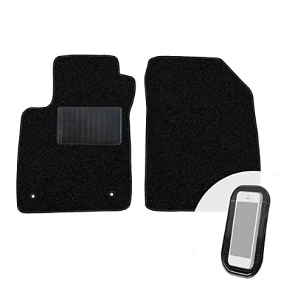 Abbildung von moto MOLTICO Vorne Fußmatten Auto Velours Autoteppiche Schwarz Automatten Set 2 teilig passend für Opel Mokka 2012 2019