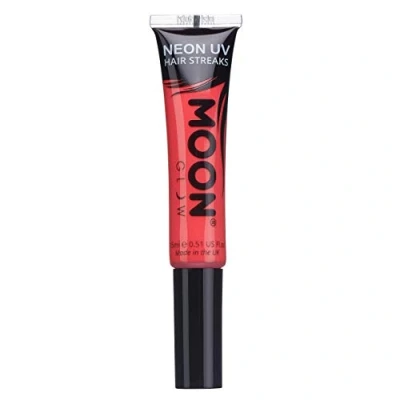 Abbildung von Moon Glow Neon UV Haarfarbe Streifen, Rot, Haar Mascara, temporäre auswaschbare Haarfarbe, leuchtende Neonfarbe, leuchtet unter Beleuchtung (Intensives 15 ml (1 Stück))