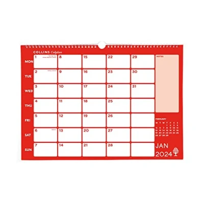 Abbildung von Collins Colplan 2024 Terminplaner A3 Wiro Monatlicher Memo Kalender Geschäftsplaner und Organizer Januar bis Dezember Monatlich CMC 24