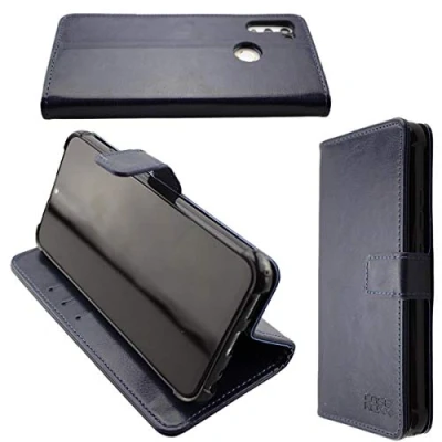 Abbildung von caseroxx Handy Hülle Tasche kompatibel mit Gigaset GS4 / Senior Bookstyle Case Wallet in blau