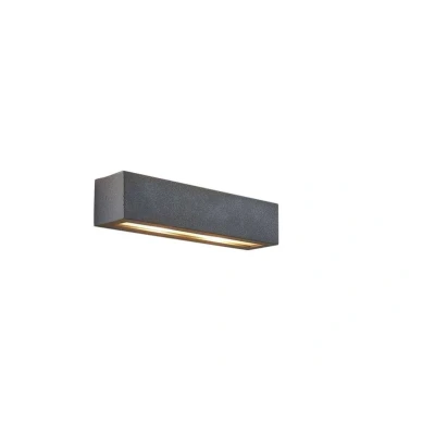 Abbildung von Lindby Wandlampe Nellie, grau, Beton, 35,3 cm breit