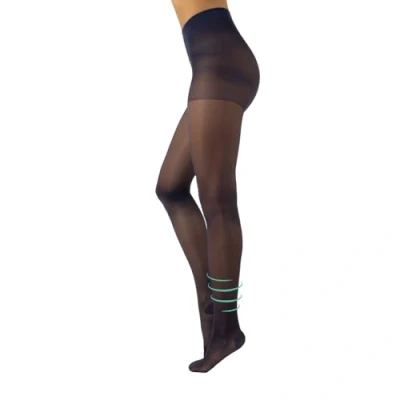 Abbildung von CALZITALY Stützstrumpfhose mit starker Kompression 10 mm/Hg, Feine Kompressionsstrumpfhosen Damen, S, M, L, XL, XXL, 3XL, 4XL, 70 DEN, Made in Italy (XXL, Blau)