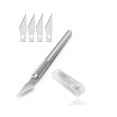 Abbildung von Bastelfreund® Messerklinge 2x Scalpel Knife Skalpell inkl. 20x Ersatzklingen Bastelmesser (1 St., 20 Ersatzklingen), mit Aufbewahrungsbox