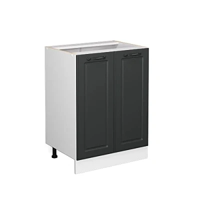 Abbildung von Vicco Unterschrank R Line, Anthrazit Landhaus/Weiß, 60 cm ohne Arbeitsplatte
