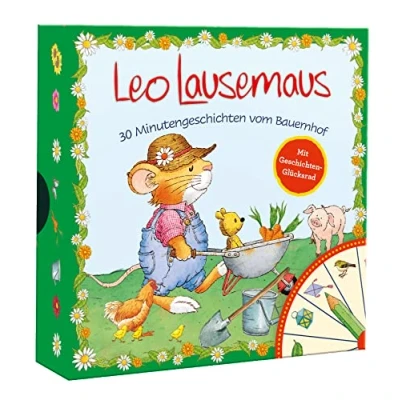 Abbildung von Leo Lausemaus 30 Minutengeschichten vom Bauernhof: Geschichtenbox mit Glücksrad Vorlesegeschichten für Kinder ab 3 Jahre
