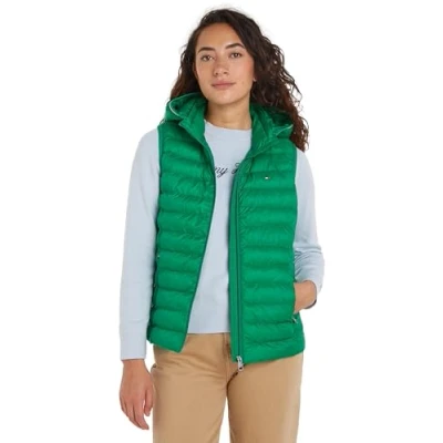 Abbildung von Tommy Hilfiger Stepp MIT Kapuze Weste, Damen, Größe: XS, Grün