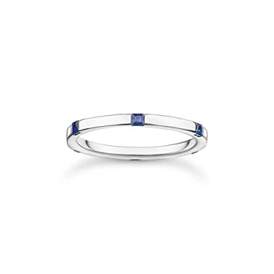 Abbildung von THOMAS SABO Ring mit blauen Steinen 925 Sterling Silber TR2396 699 32 56