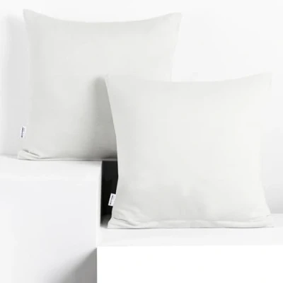 Abbildung von DecoKing 2 Kissenbezüge 40x40 cm Jersey Baumwolle Reißverschluss weiß Amber