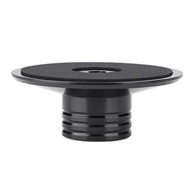 Abbildung von Plattenspieler Disc Record Gewicht,Aluminium Schallplatten Plattenstabilizer LP Vinyl Rekord Stabilisator,Clamp Plattenklemme Schallplattenauflagegewicht für Plattenspieler(Schwarz)
