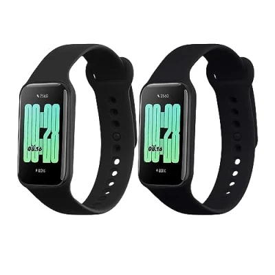 Abbildung von kwmobile 2x Sportarmband kompatibel mit Xiaomi Redmi Smart Band 2 Armband Fitnesstracker Set aus TPU Silikon